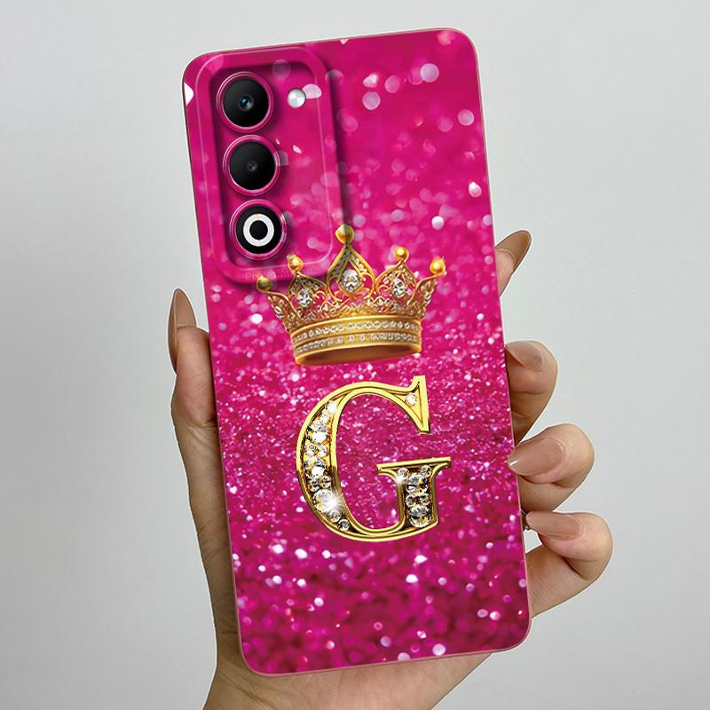Für OPPO A5 5G 2025 Hülle CPH2735 Luxus Buchstaben Paar Silikon Weiche Handyhüllen Für OPPOA5 A 5 2025 Kameraschutz Rückseite