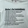 Vintage Mother's Ten Commandments Joke T-Shirt M/L Mom Joke Made USA 1992 90s