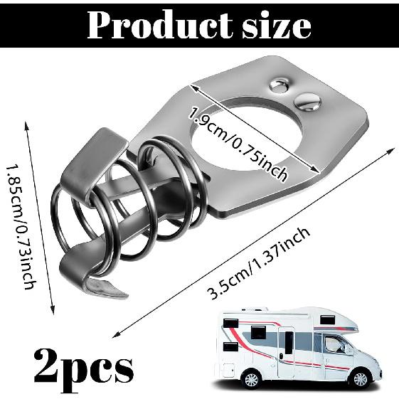 2 PCS RV Water Heater Door Latch, Stainless Steel RV Water Heater Door Cam Lock/Latch Twist Cam Lock Replacement Part, Waters Heaters Cover Latchs