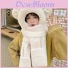 Bear Hat Kids Winter Plush Hat Scarf Set With Windproof Ear Protection For Warmth And Style