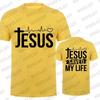 Jesus Save My Life Print Unisex T Shirt Short Sleeve O Neck Tshirt Christian Religion Faith Tee Shirt Tops Clothes Camisetas