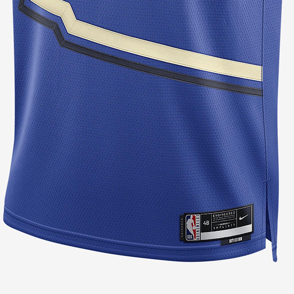 Nike X NBA Collaboration Milwaukee Bucks Dri-Fit Pullover V-Neck Sleeveless Basketball Jersey Lillard 24-25 Season City Edition FQ4349-483