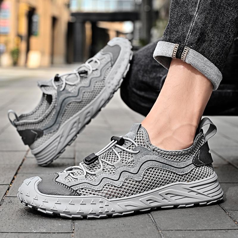 

Летняя обувь для хайкинга Мужская обувь для треккинга на открытом воздухе Обувь для трейлраннинга Кроссовки для альпинизма Охотничьи Дышащая для кемпинга 38 серый