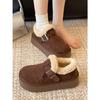 Fleece Thickened Non-slip Thick-soled Snow Cotton Shoes, Winter Wear Heightened Soft-soled Birkenstocks