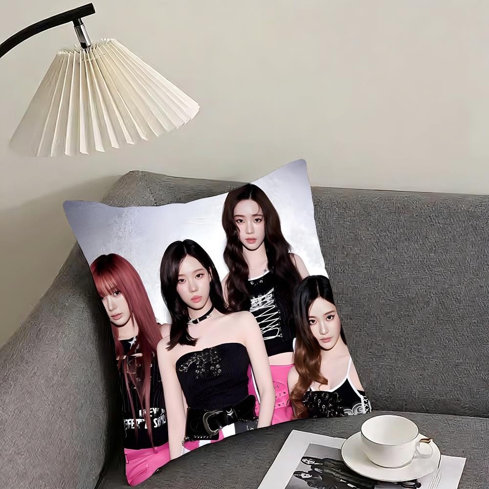 A-Aespa Singer Cushion Cover Pillowcase Ultra Soft Skin Friendly Fabric Cloud Like Comfort & Concealed Zipper