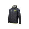 Jachetă de fotbal Borussia Dortmund, cu fermoar complet, îmbrăcăminte exterioară pentru bărbați, negru 758585-02