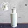 Thin-Walled Translucent White Ceramic Vase, Zen Style, Antique Chinese Plum Blossom Ornament for Living Room Decor.