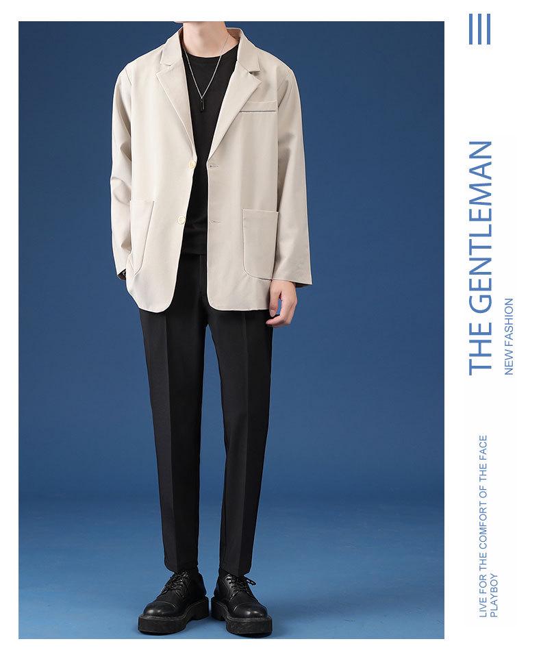 Men's DK Korean Style Casual Suit Jacket - Trendy, All-Match, Handsome Design for Spring and Autumn