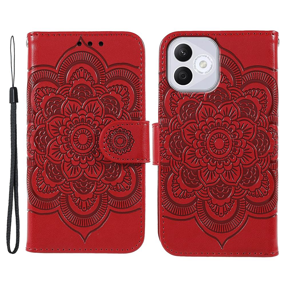 For Honor 400 Lite Case PU Leather Mandala Imprinted Design Wallet Phone Cover
