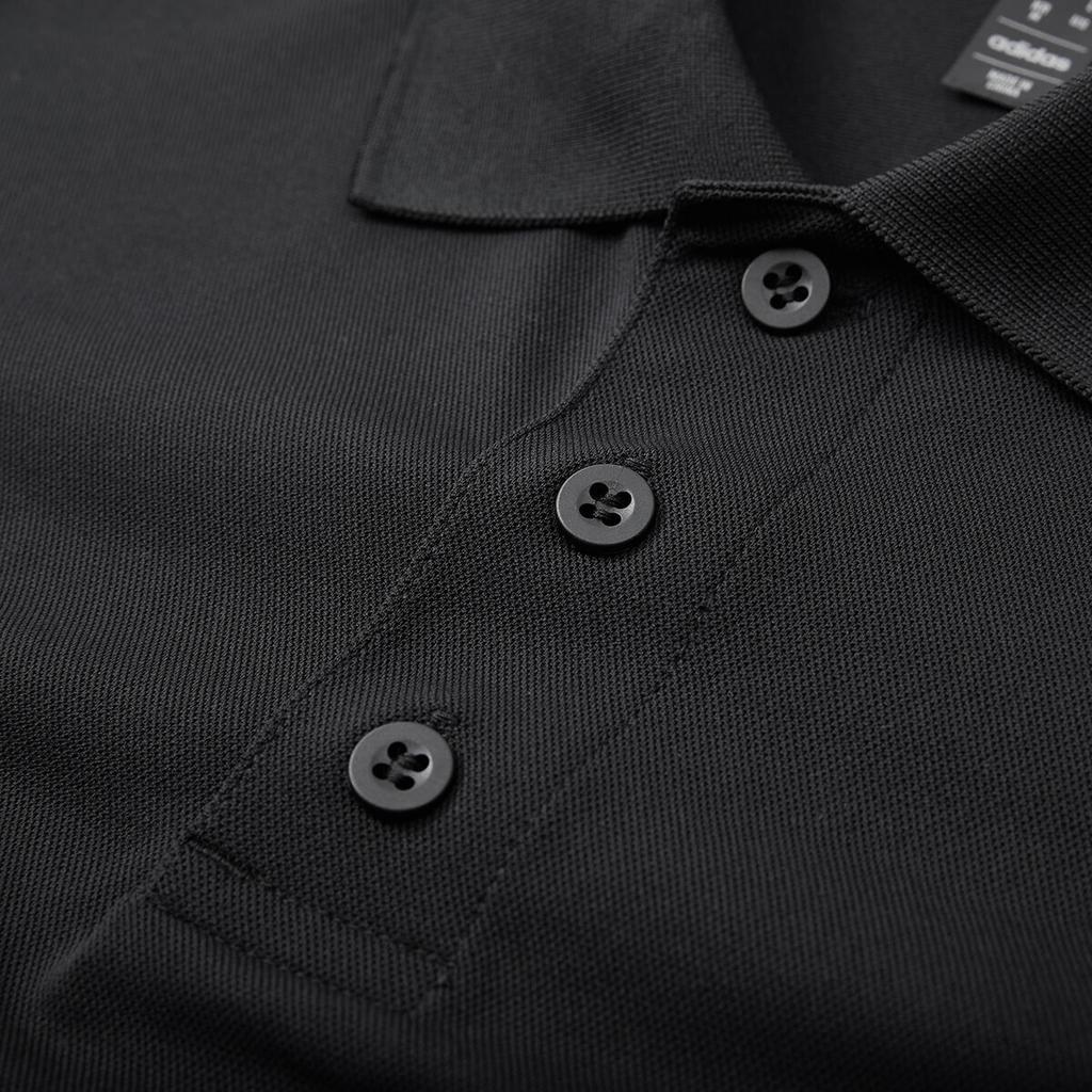 Adidas Letter Print Casual Comfort Short Sleeve Polo Shirt Men Tops Black JE3560