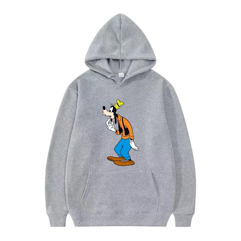 Disney Mickey Mouse Pattern Woman Streetwear Loose Grey Winter Tops Clothes Pullovers Ladies Cheap 90s Hoodies Men Sweatshirts