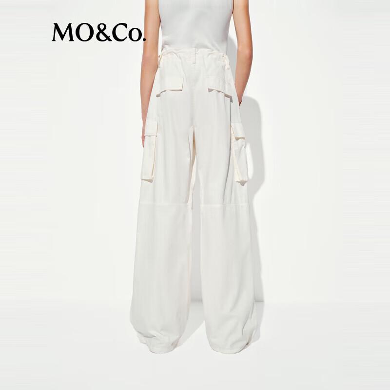 MO&Co. 2025 Summer High-Waisted Parachute Cargo Pants