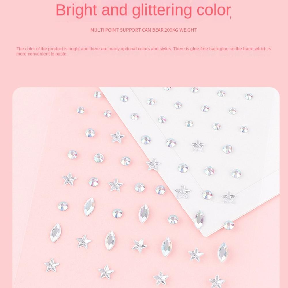 Crystal Rainbow Eye Makeup Sticker Jewel Diamond Sticker Stage Decoration Face Gems