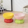 Cat Elevated Ceramic Bowl Cute Cactus Shaped Pet Food Water Feeders Small Dogs Drinking Eating Supplies