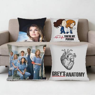 Greys Anatomy Pillow Case Sofa Living Room for Bedroom Car Headboard Backrest Cushion Square Cushion Nap Time