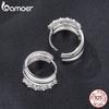 BAMOER 0.3CT Double-layer Moissanite Huggies Earring, 925 Silver Sparking Hoop Earring for Women Hypoallergenic Jewelry