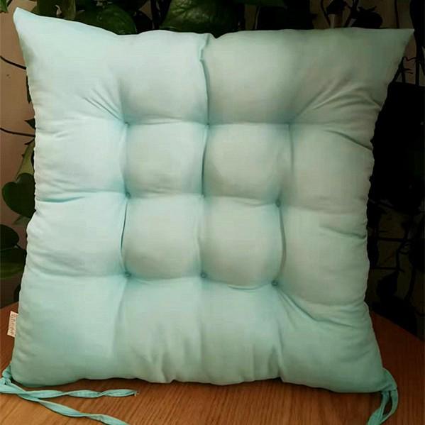 Poduszka na siedzisko w jednolitym kolorze, piaskowana, do biura, jadalni lub krzeseł tatami - 40/45 cm