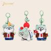 Funny Crying Puppy Cartoon Plush Keychain Pendant Gift For Keys Backpack And