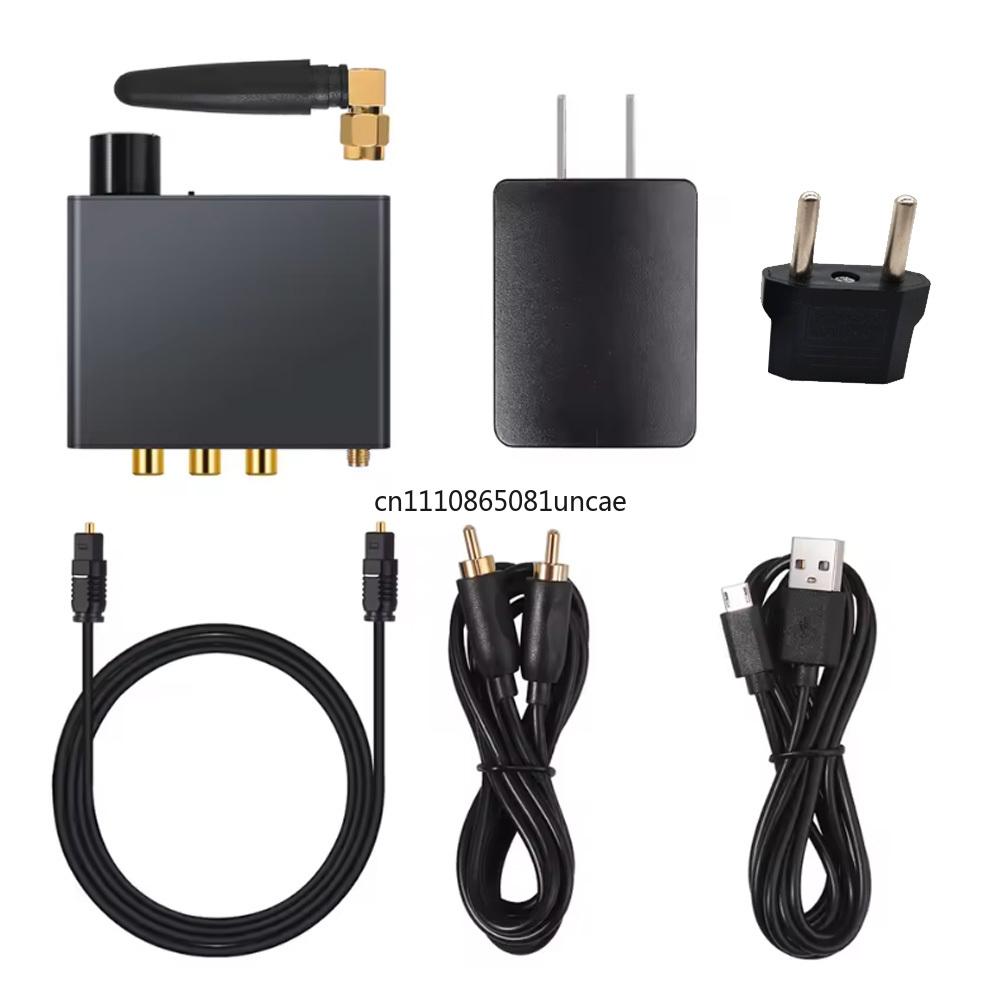 192k Bluetooth-compatible DAC Converter with Headphone Amp Digital To Analog Converter 3.5mm Audio Adapter Support AAC HomeAudio