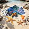 Custom Name Personalized Masha and the Bear Print Beach Towel, for Trip Camping Beach Party Home Decor, Birthday Gift for Family & Friends