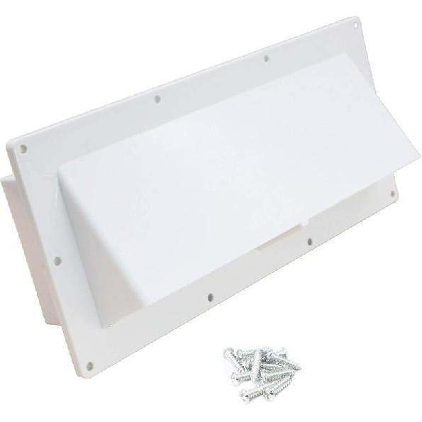 X-Haibei RV Range Hood Exhaust Vent Cover, Stove Bathroom Vent Cover Outside Damper For Motorhome Trailer Camper (White)