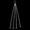 14" Hanging Basket Black/Silver Hanging Chain Replacement Plant Hangers 4 Strand Replacement Chains