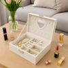 PU Double Layer Jewelry Box Large Capacity Cosmetics Box Practical Jewelry Storage Box  Bracelets