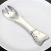 Desert Spoon Multi-function Easy to Grip Anti-slip Mini 304 Stainless Steel Cartoon Cat Shape Ice Cream Salad Coffee Spoon for Home