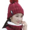 Women Braided Hat Kit Girl Warm Cap Scarf Set Crochet Skull Supplies Granny Winter Accessory