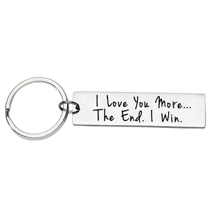 I Love You More Most the End I Win for Key Chain Friendship Couple Keychain Jewelry Cute Boyfriend Girlfriend Birthday G 1