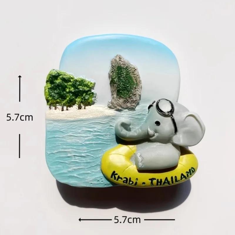 Thailand Souvenirs Phuket Chiangmai Fridge Stickers Krabi Wat Phra Kaew Samui Fridge Magnetic Stickers Wedding Gifts