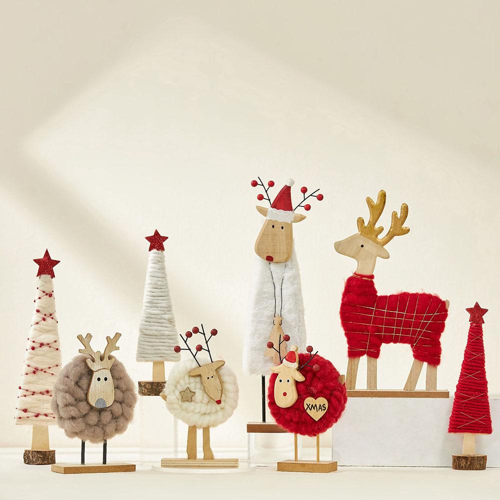 Mini Christmas Desktop Ornament Exquisite Portable Table Handiworks For Daily Use