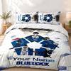 Blue Lock Custom Name 3pc Set Perfect for Bedroom Use Comfortable Bedding Set Includes a Duvet Cover and Two Pillowcases Ideal Birthday or Christmas G