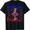 Haitian Princess Dabbing Butterfly Haiti Flag Black Girls T-Shirt