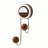Space Saving Suction Hook Dual Design Wooden Ball Living Room