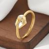 Cross Double Heart Hug Ring: Fashionable Two-Color Peach Heart Love Design