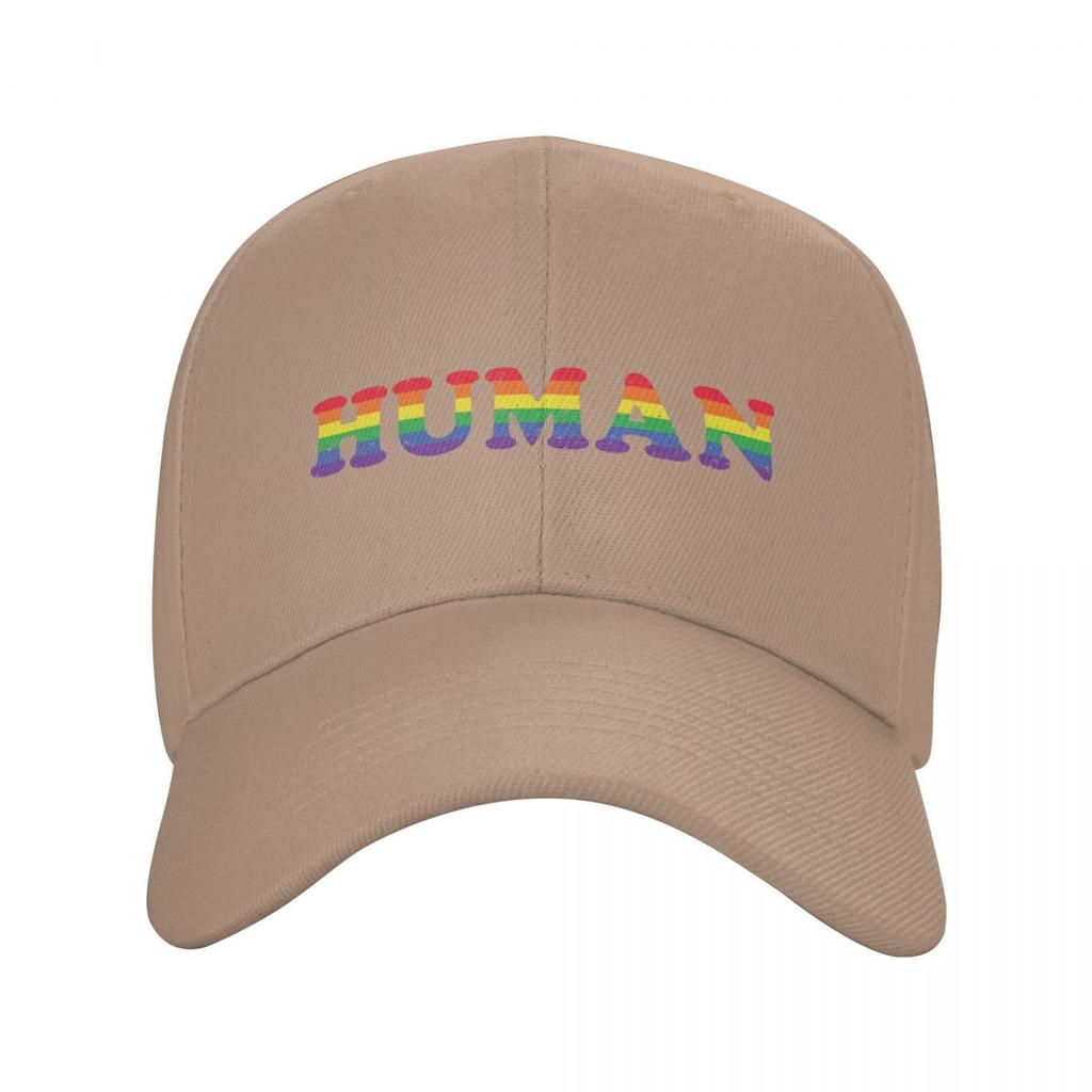 Custom Rainbow Gay Pride Human Baseball Cap Sun Protection Unisex Women's Adjustable LGBT Lesbian Dad Hat Autumn Snapback Caps