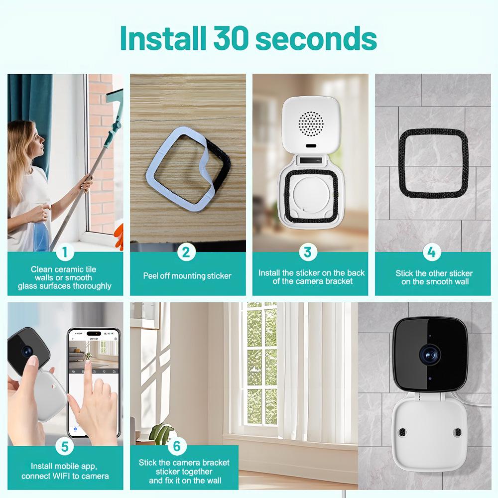 Wireless Night Vision HD Smart Home Security Camera with Remote Monitoring
