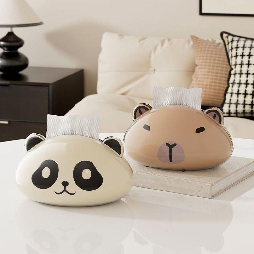 Animal Paper Towel Case Creative Capybara Napkin Holder Portable Paper Towel  Dispenser  Car