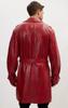 Leather Handmade Lambskin Soft Wear New Men Stylish Trench Coat Red Fashionable