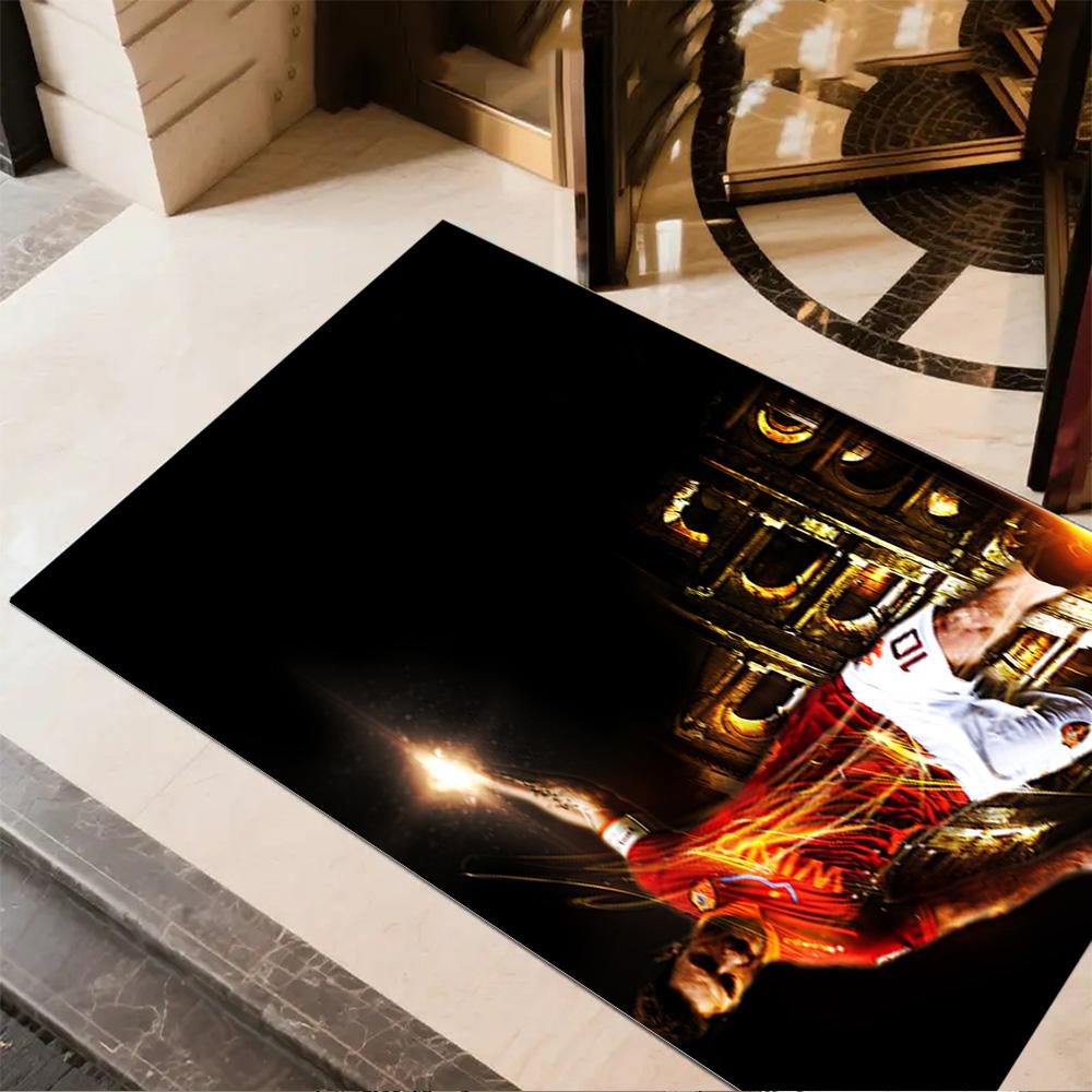 Football Player Action Floor Rug Office Rug Suitable for Foyer Game Room Bedrooms Outdoor Anti-slip Rug Office Home Decor
