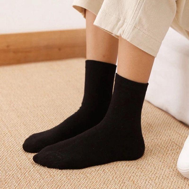 Men Spring and Autumn All Match Solid Color Tube Socks