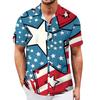 Men's Vintage Button Down Bowling Shirts Short Sleeve Summer Beach Shirt