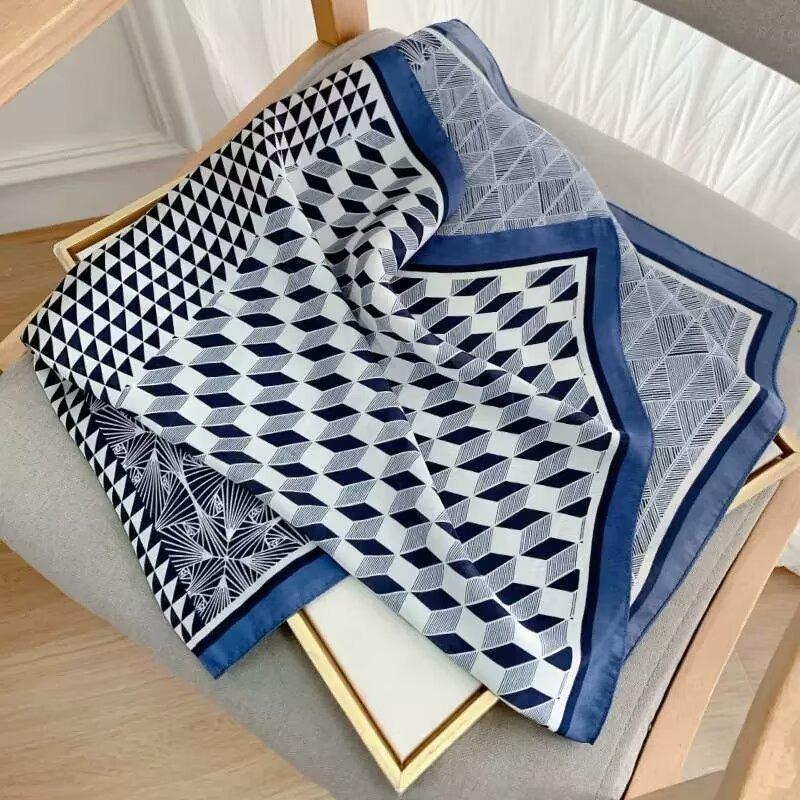 70 silk scarf square scarf high sense fashion versatile professional simulation silk small scarf versatile printed women's silk scarf