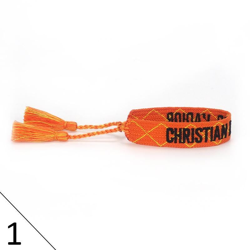 Handmade Embroidered Friendship Bracelet with Tassels for Women