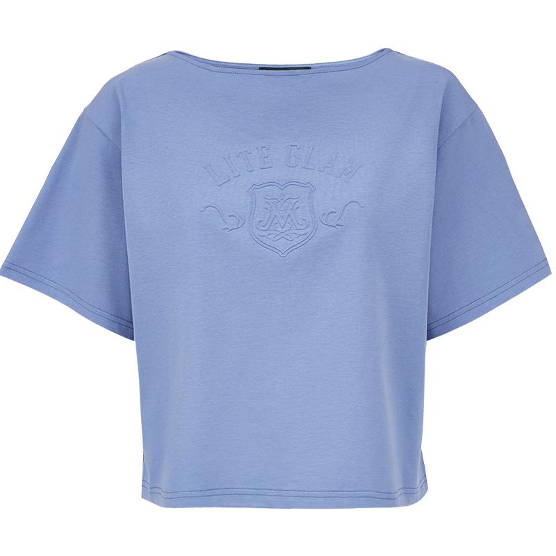 VEROMODA 2025 Summer Cotton Lyocell 3D Embossed T-Shirt XS