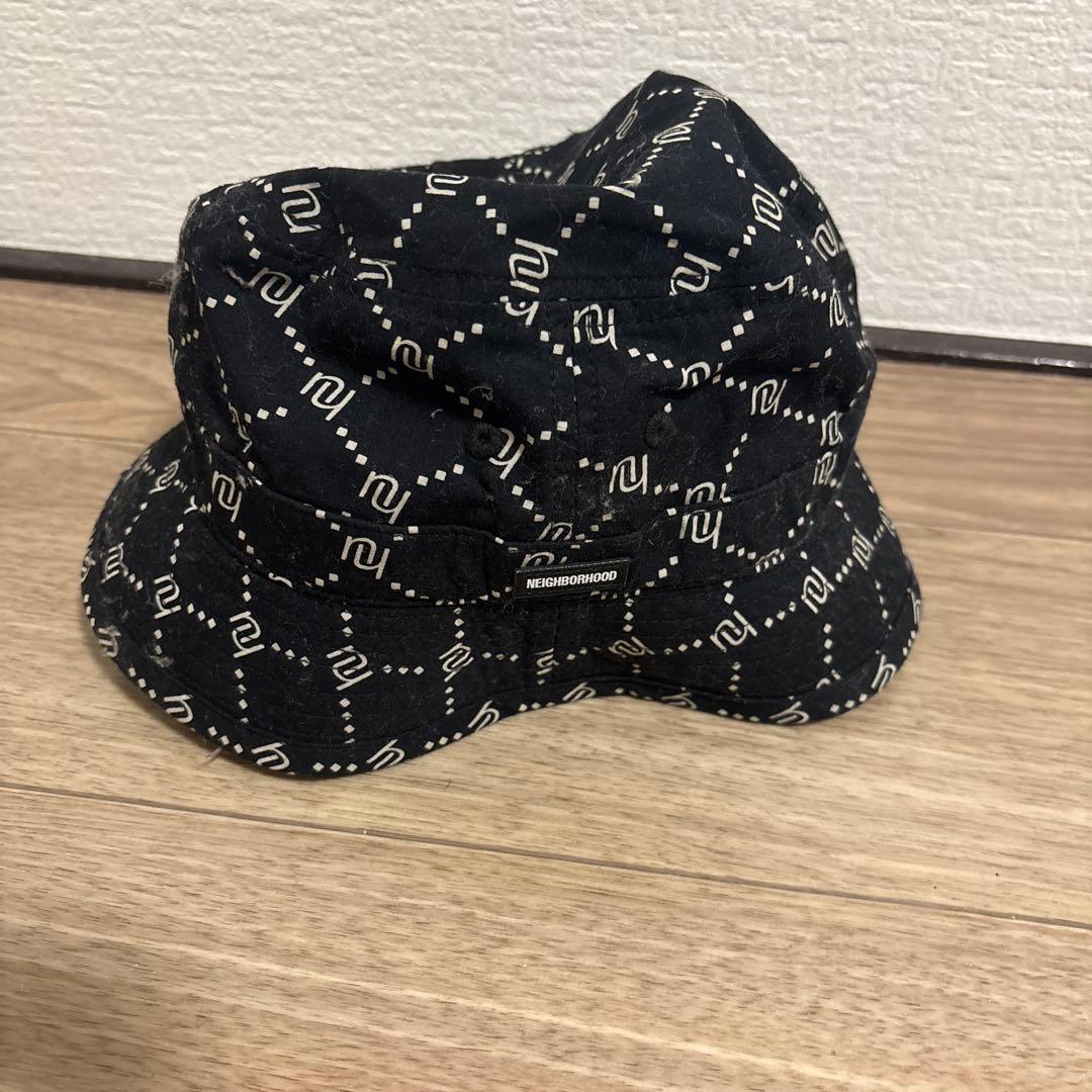 Used NEIGHBORHOOD bucket hat black monogram