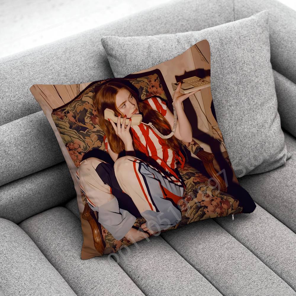 American Actress S-Sadie Sink Throw Pillow Case For 45*45cm 40cm 30cm 50cm 55cm Square Home Pillowcase Case