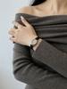 Fashion Retro Brands Watch for Women, Black Gray Oval Small Dial, High-end Commuting Leather Quartz Ladies Watches Gift