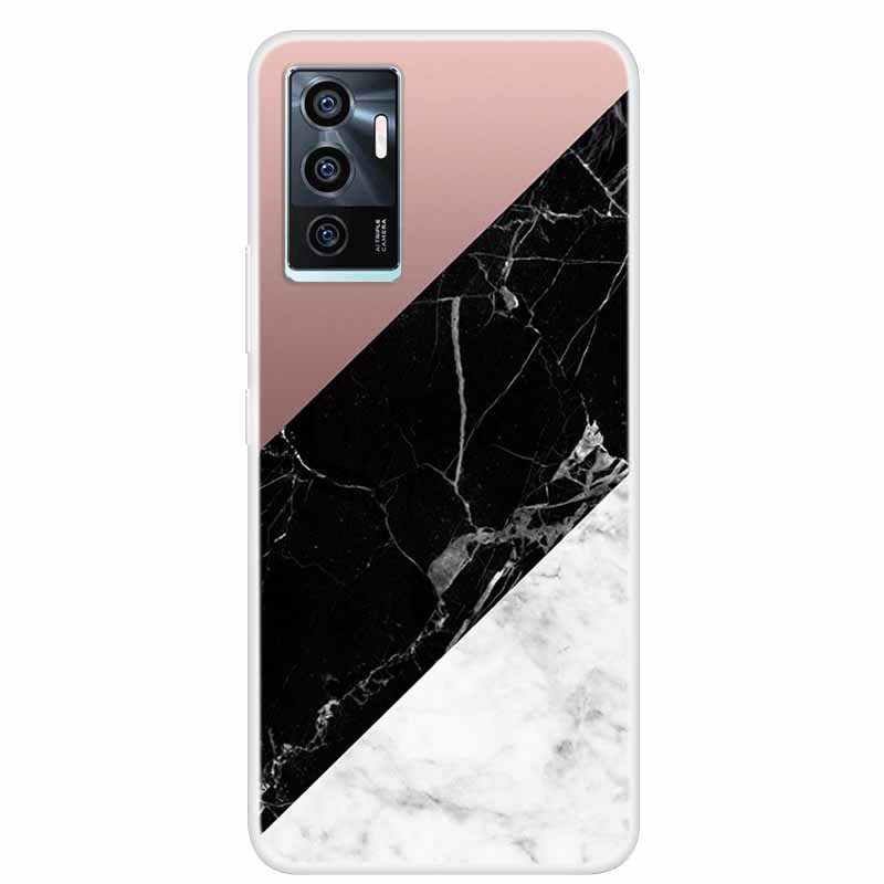 For vivo V23e V21E 5G 4G Cases Transparent Marble Soft TPU Silicone Back Covers for Vivo V21 5G Cases Clear Bumper for vivoV21